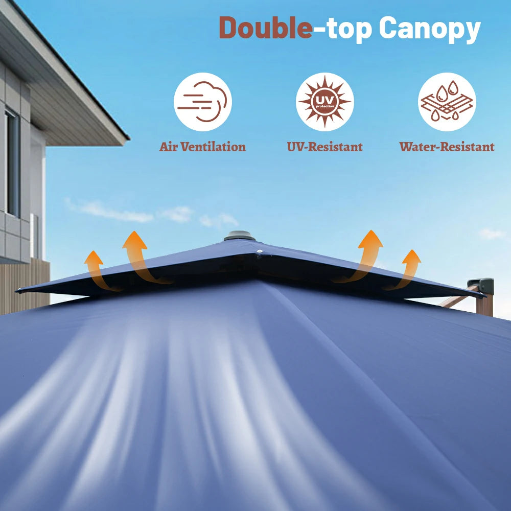 domi cantilever umbrella #color_Navy Blue