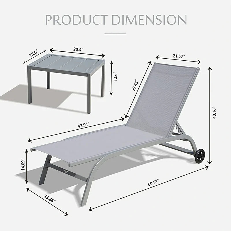 Domi Outdoor Living chaise lounge#color_gray