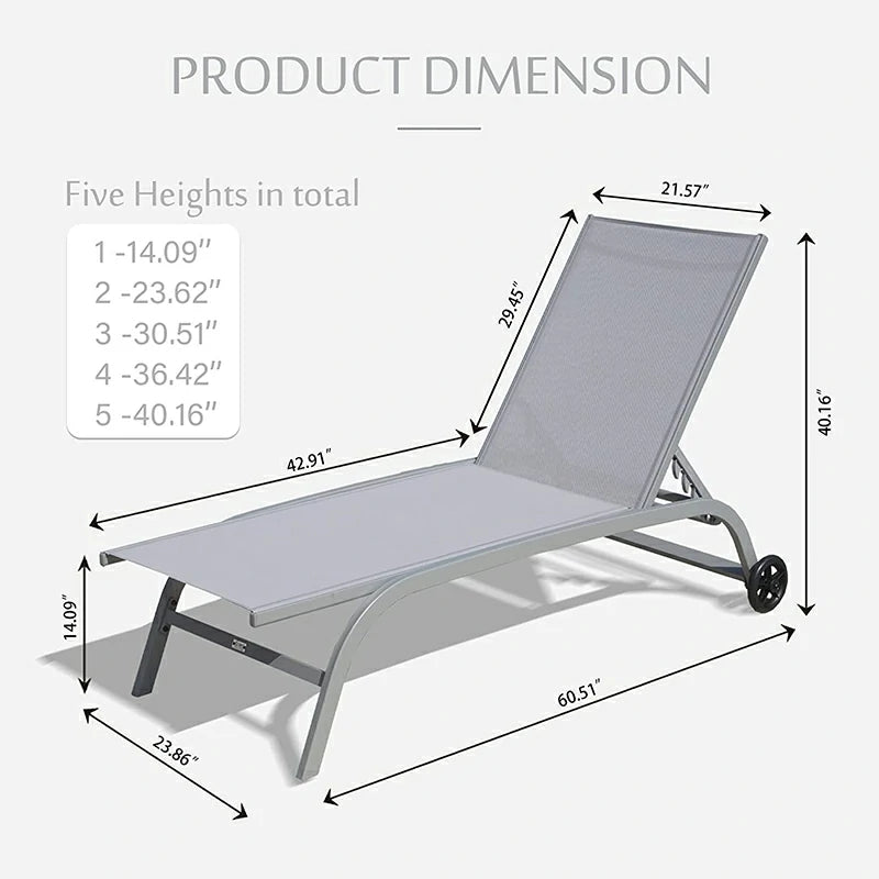 Domi Outdoor Living chaise lounge#color_gray