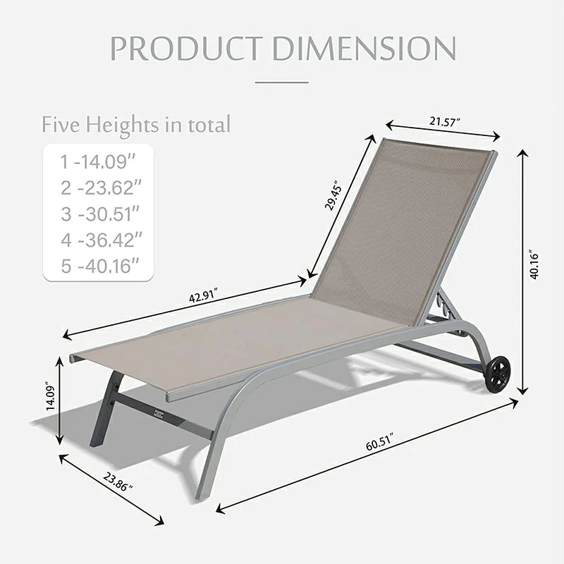 Domi Outdoor Living chaise lounge#color_khaki
