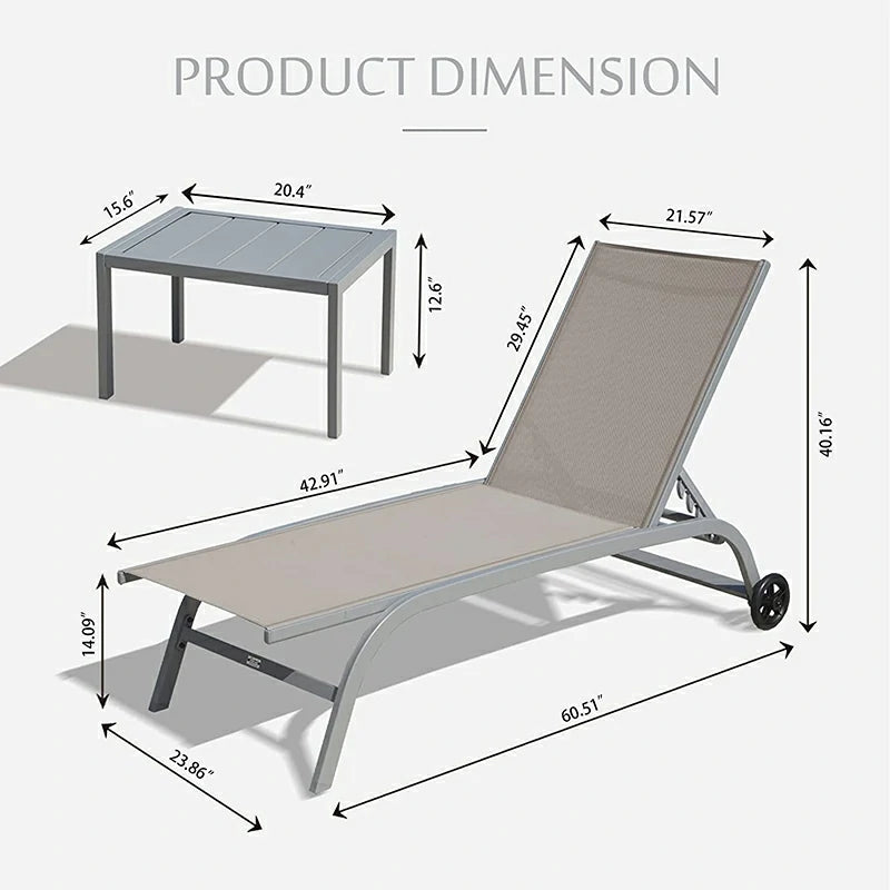 Domi Outdoor Living chaise lounge#color_khaki