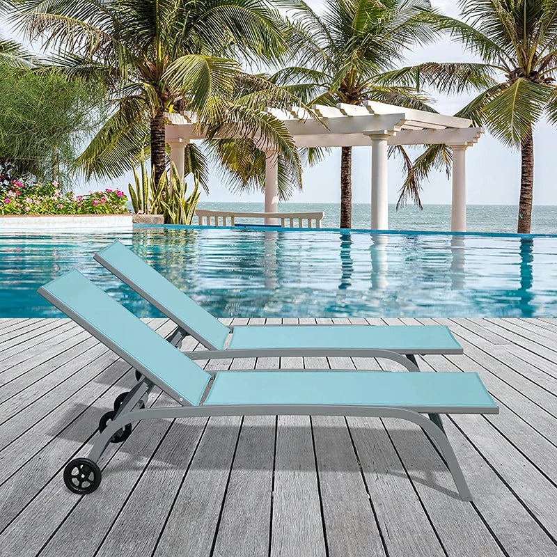 Domi Outdoor Living chaise lounge#color_turquoise blue