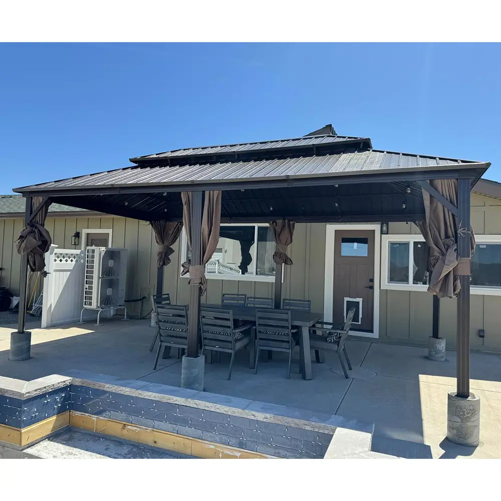 Domi outdoor living Hardtop gazebo#size_12'x20'