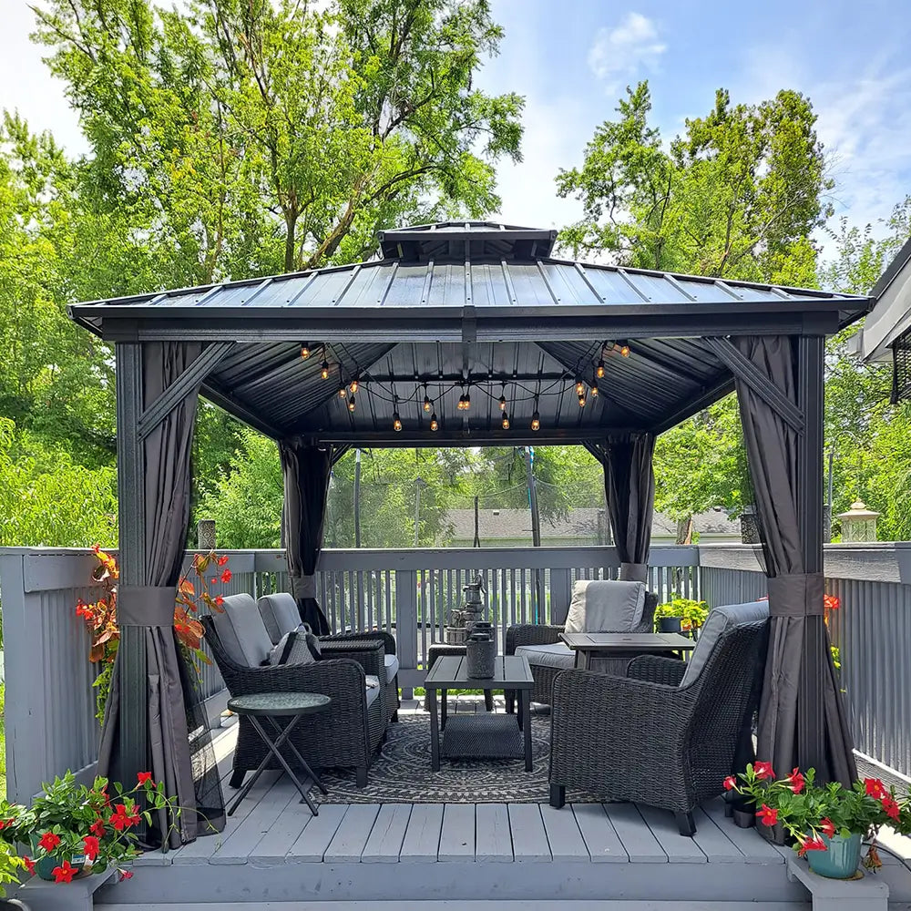Domi outdoor living Hardtop gazebo#size_10'x12'