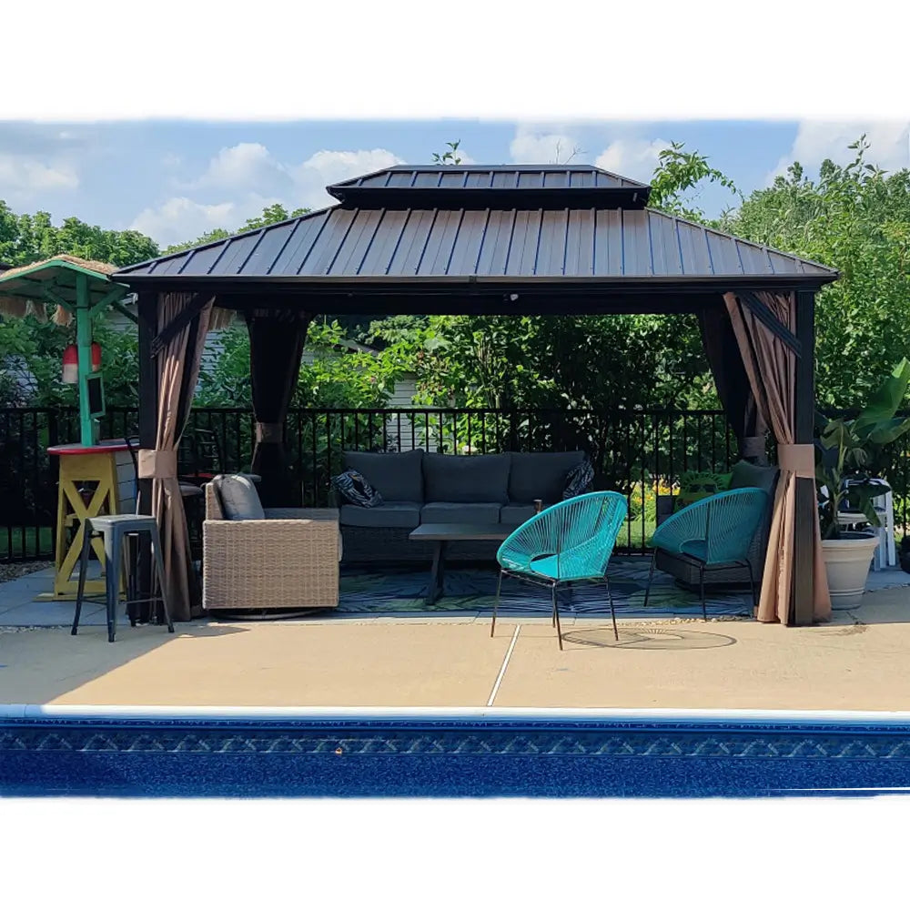Domi outdoor living Hardtop gazebo#size_10'x14'