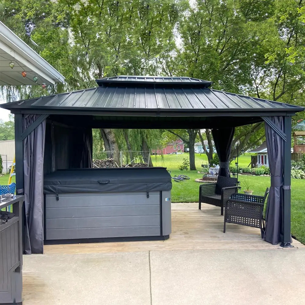 Domi outdoor living Hardtop gazebo#size_10'x14'