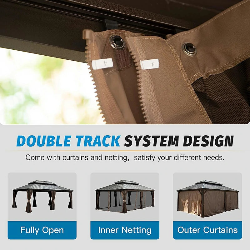 Domi Outdoor Living Hardtop Gazebo#size_14'x20'