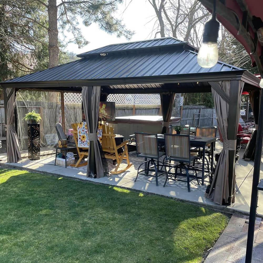 Domi Outdoor Living Hardtop Gazebo#size_14'x22'