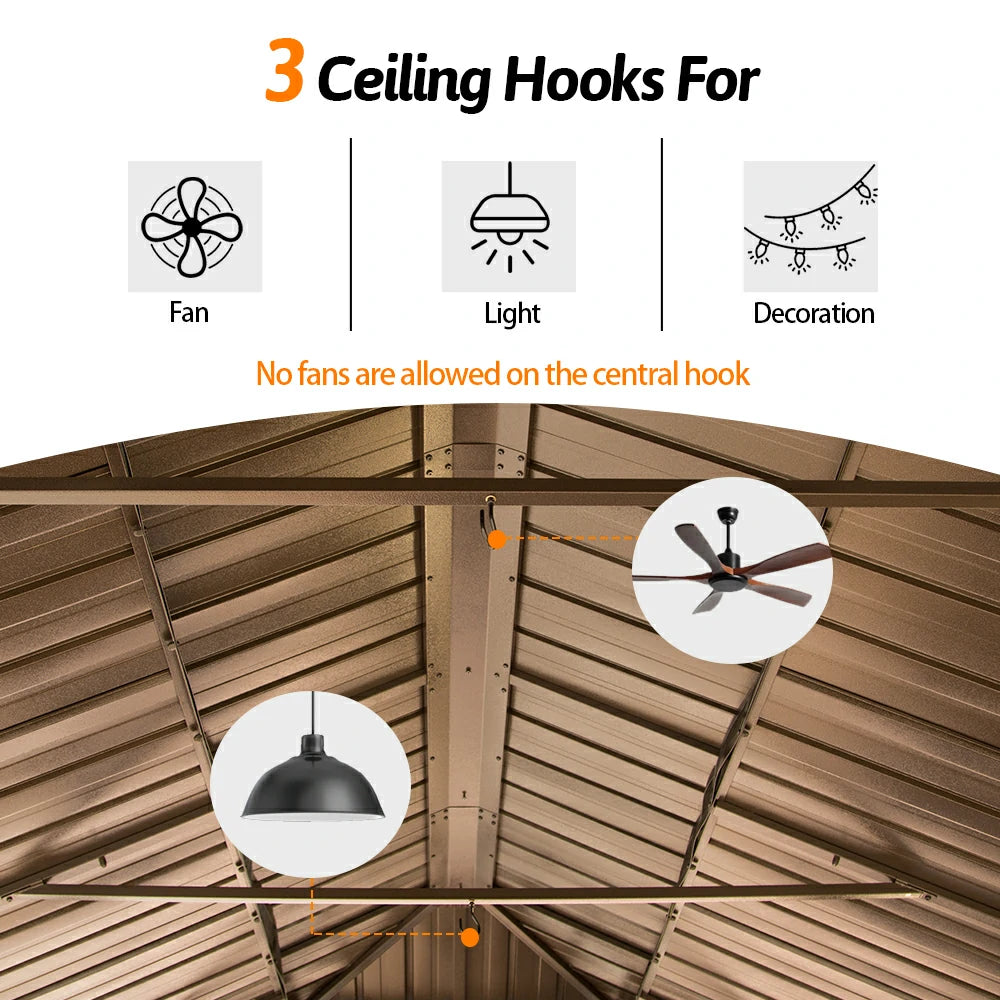 Domi Outdoor Living Hardtop Gazebo#size_14'x22'