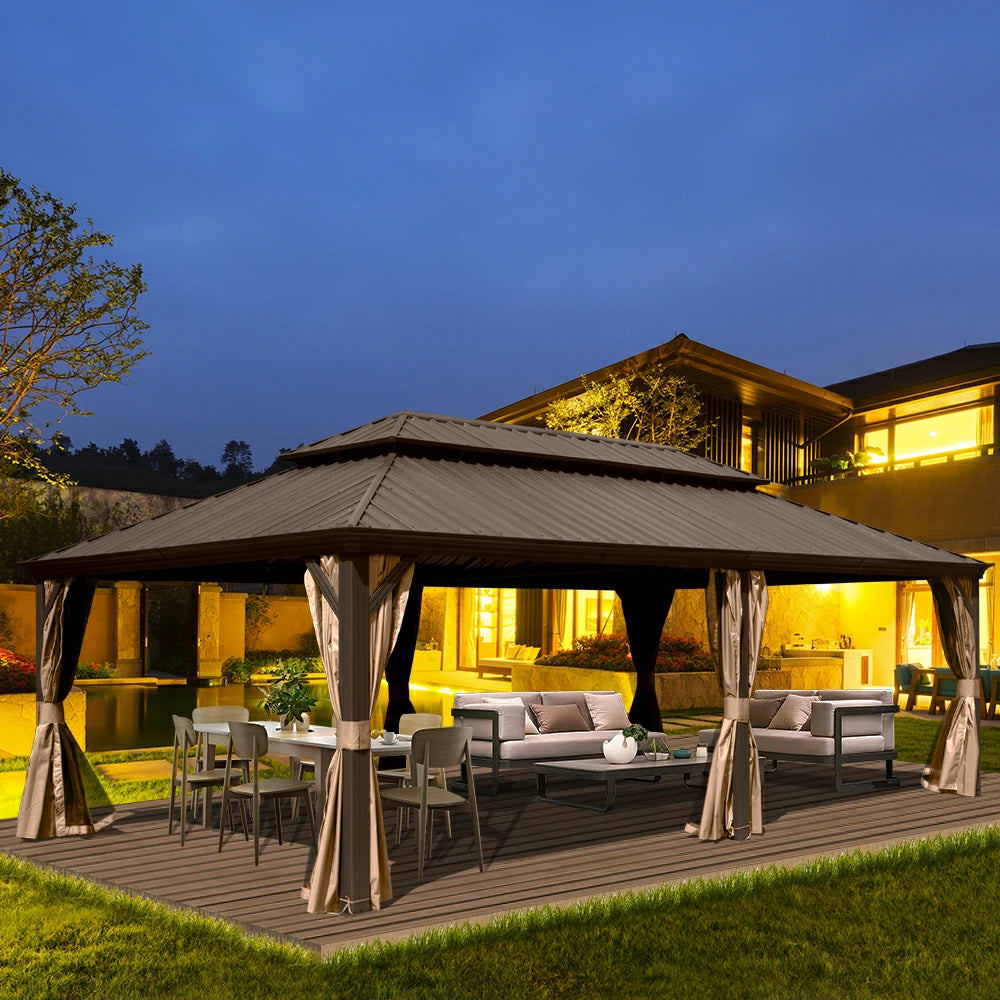 Domi Outdoor Living Hardtop Gazebo#size_14'x24'