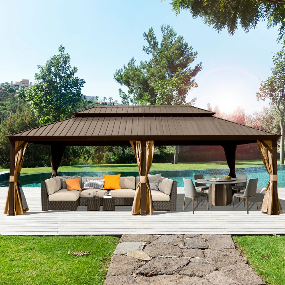 Domi Outdoor Living Hardtop Gazebo#size_14'x24'