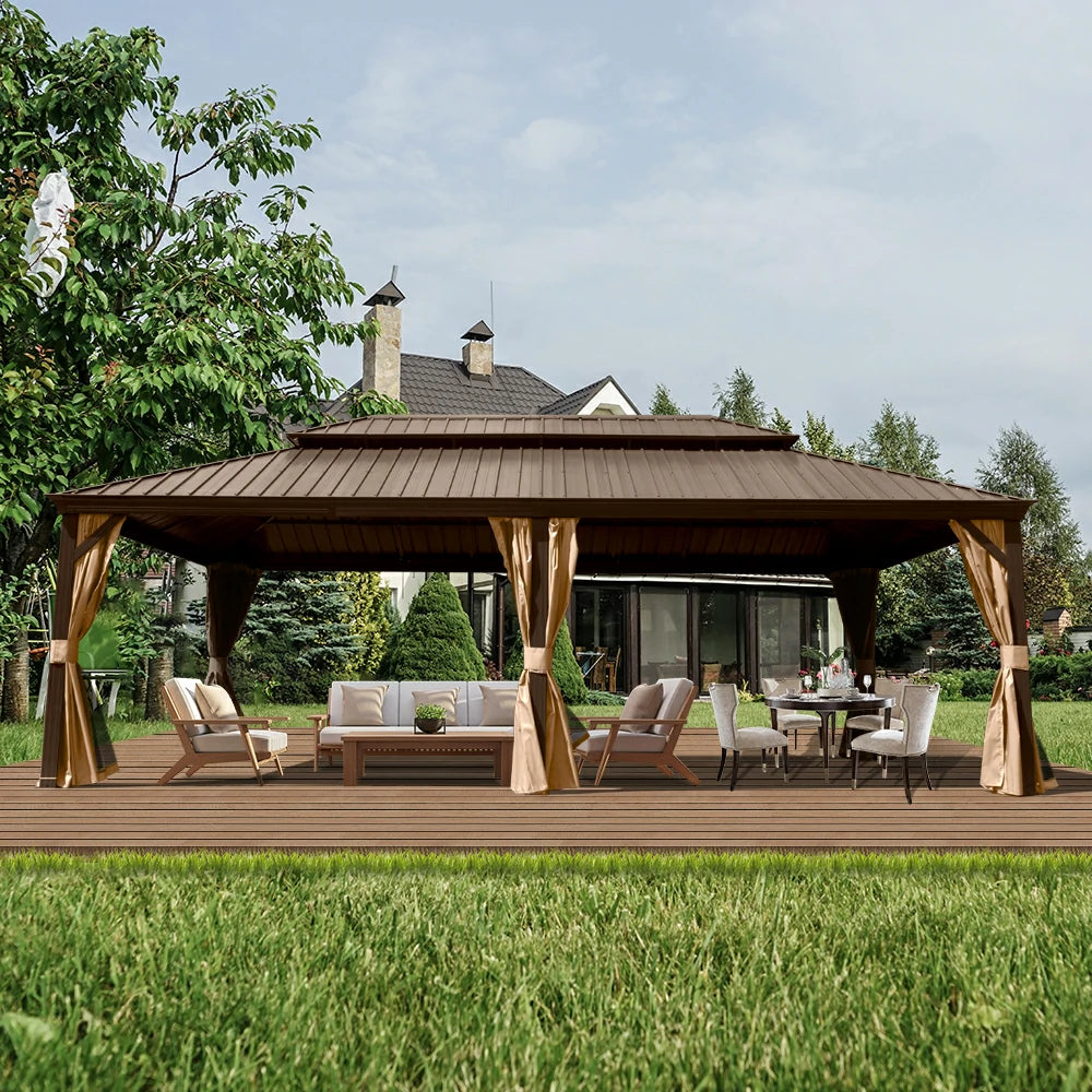 Domi Outdoor Living Hardtop Gazebo#size_14'x24'