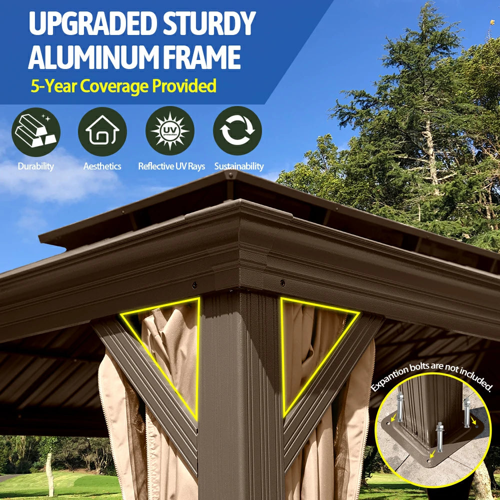 Domi Outdoor Living Hardtop Gazebo#size_14'x24'