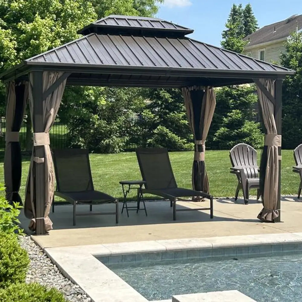 Hardtop Gazebo Classic W/ Netting & Curtain