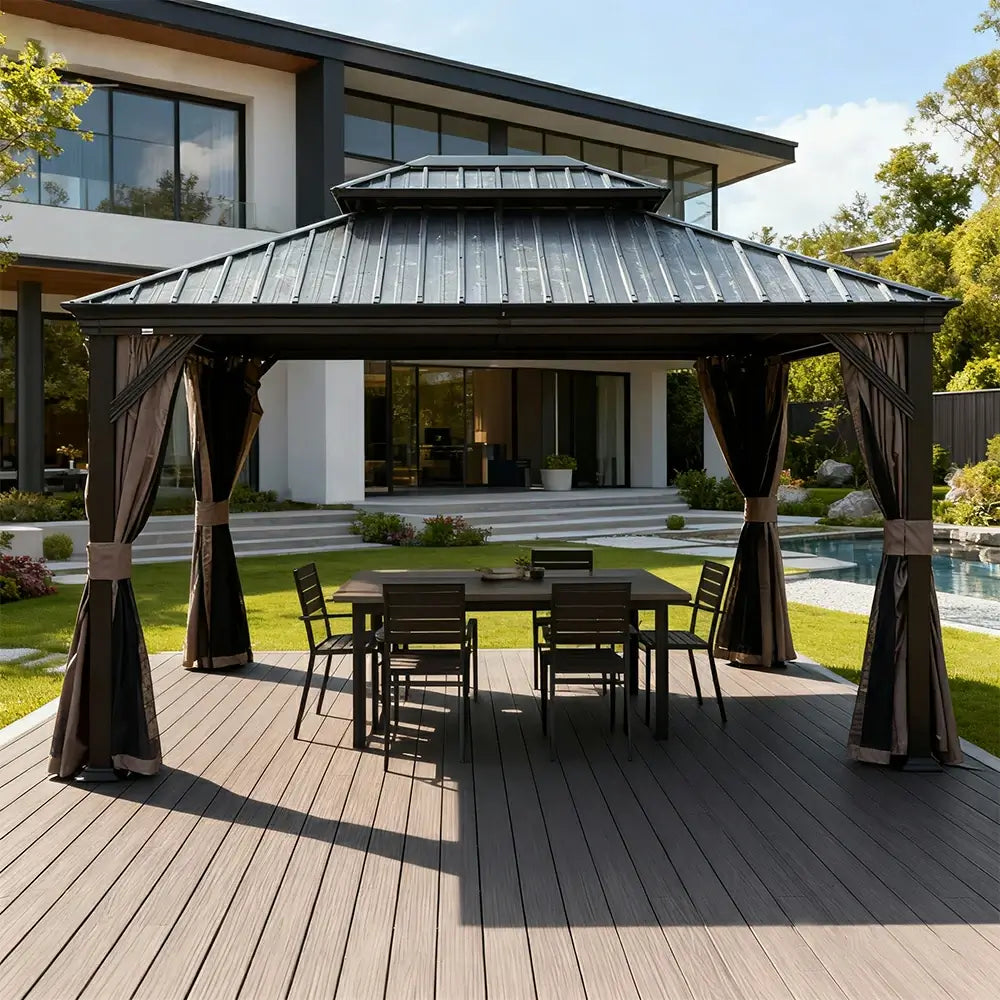 Domi outdoor living Hardtop gazebo#size_11'x13'