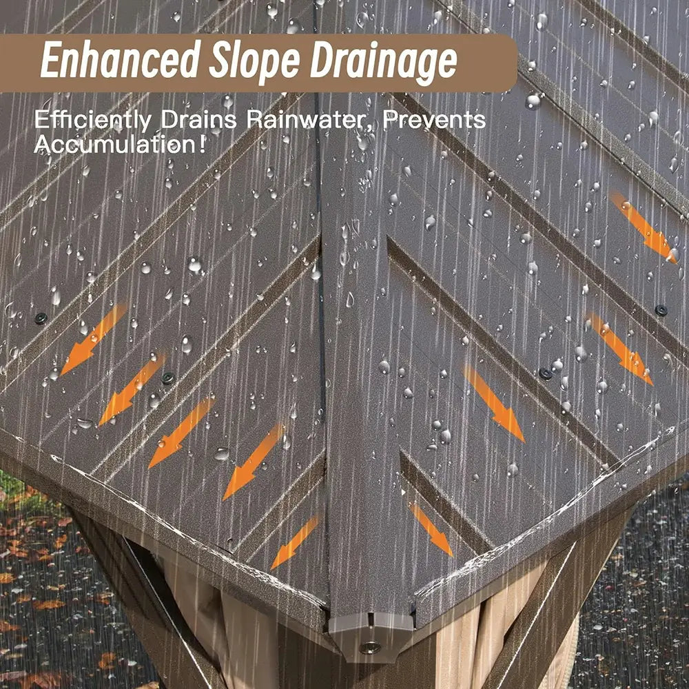 Domi outdoor living Hardtop gazebo#size_8'x8'