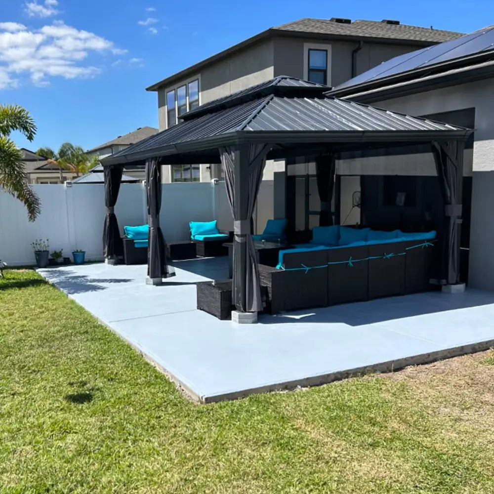 Domi Outdoor Living hardtop gazebo gray#size_14'x20'