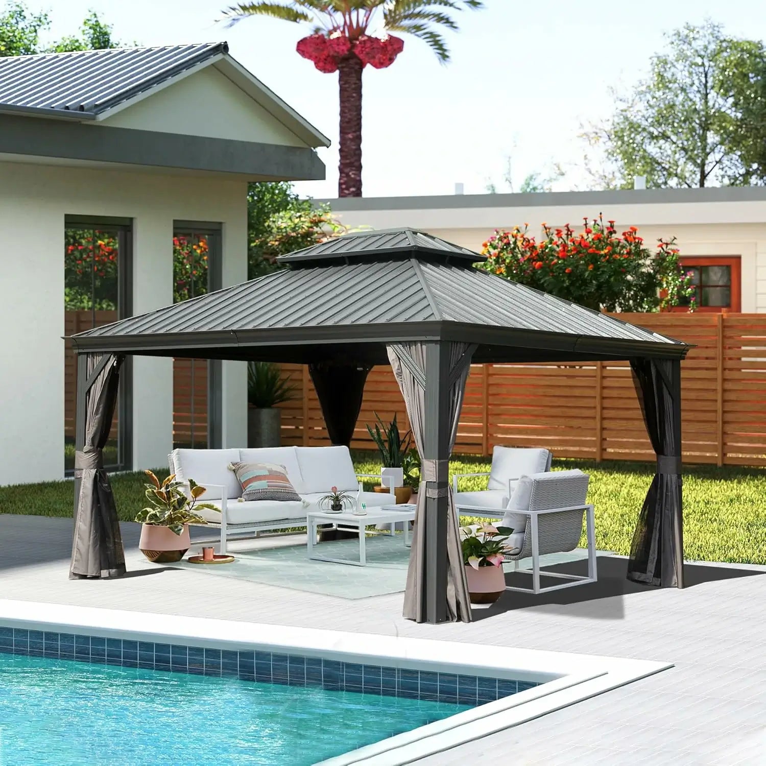 Domi outdoor living Hardtop gazebo#size_10'x13'