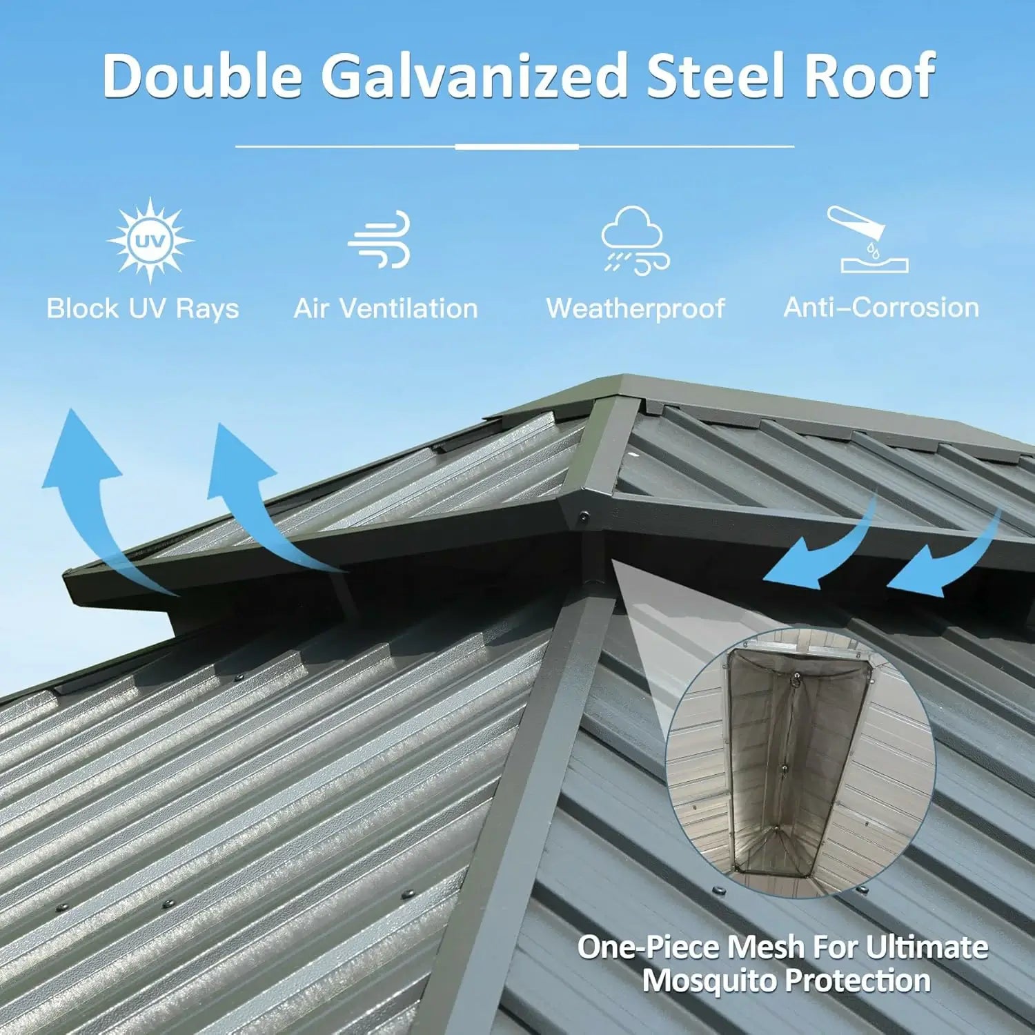 Domi outdoor living Hardtop gazebo#size_10'x13'