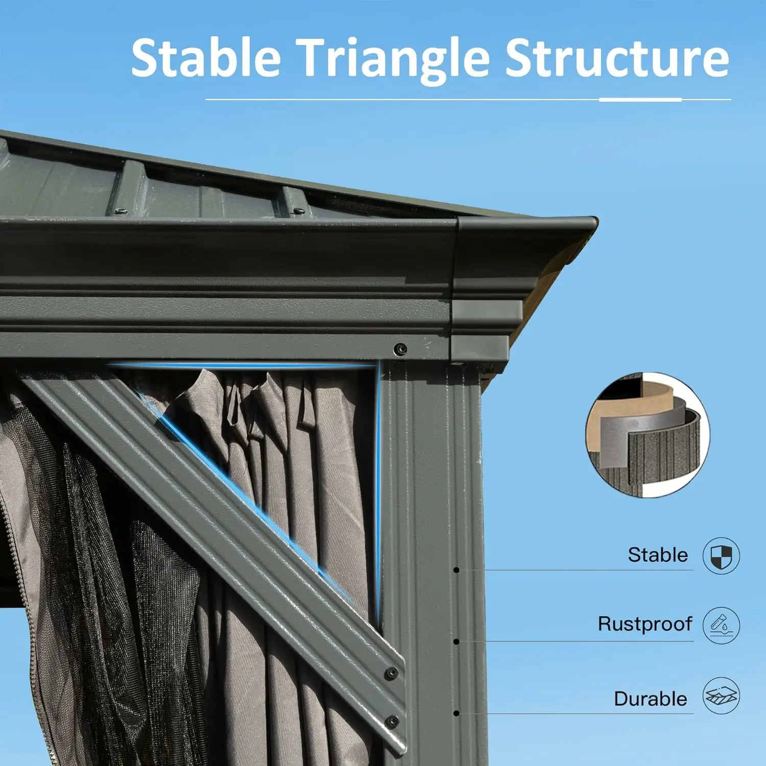 Domi outdoor living Hardtop gazebo#size_10'x13'