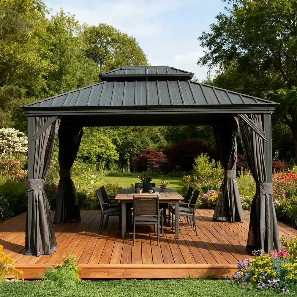 Domi outdoor living Hardtop gazebo#size_11'x13'