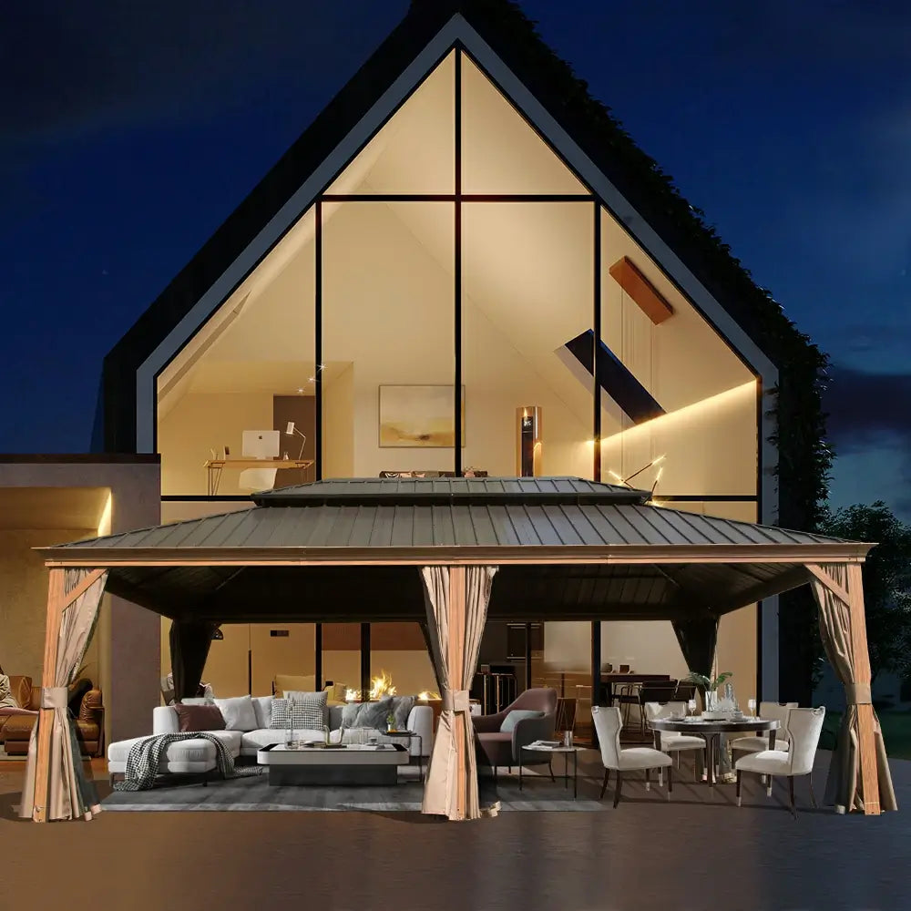 Domi Outdoor Living Hardtop Gazebo#size_14'x24'
