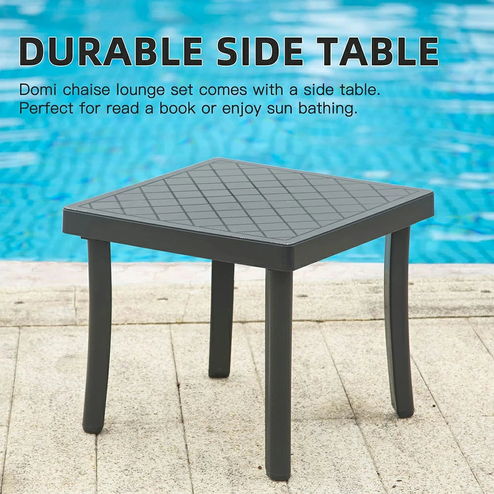 Domi Outdoor Living Pool Lounge Chair#color_Gray