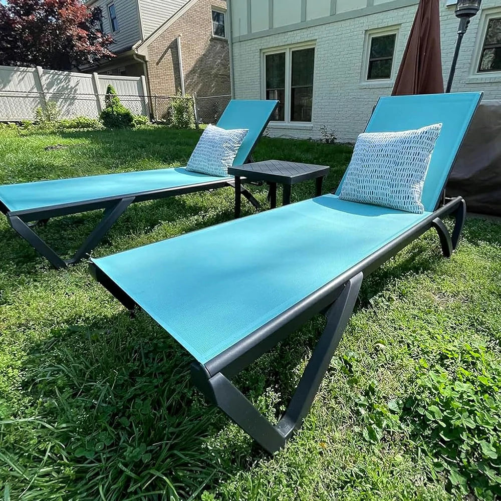 Domi Outdoor Living Pool Lounge Chair#Turquoise Blue