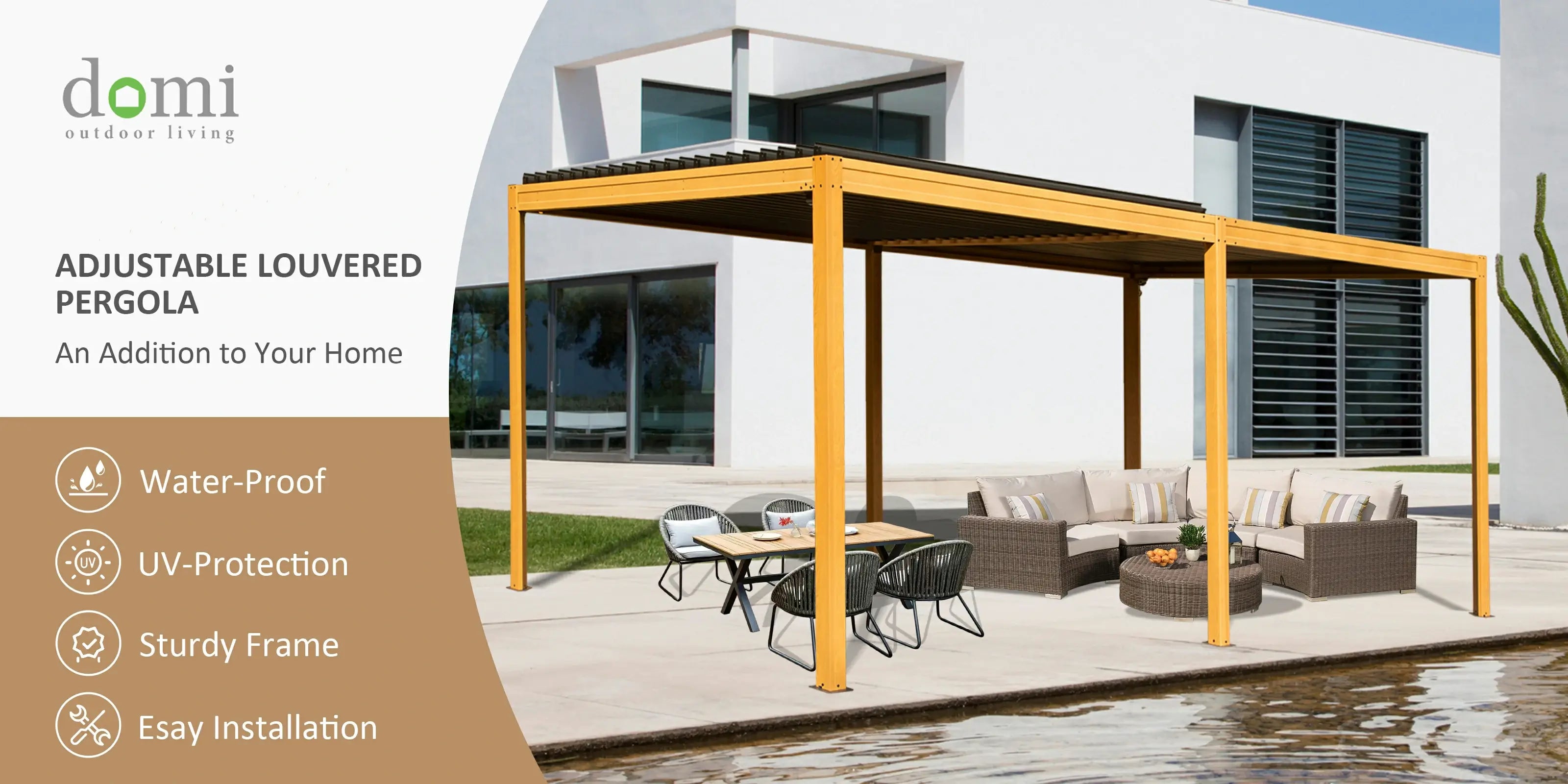 Domi louvered pergola