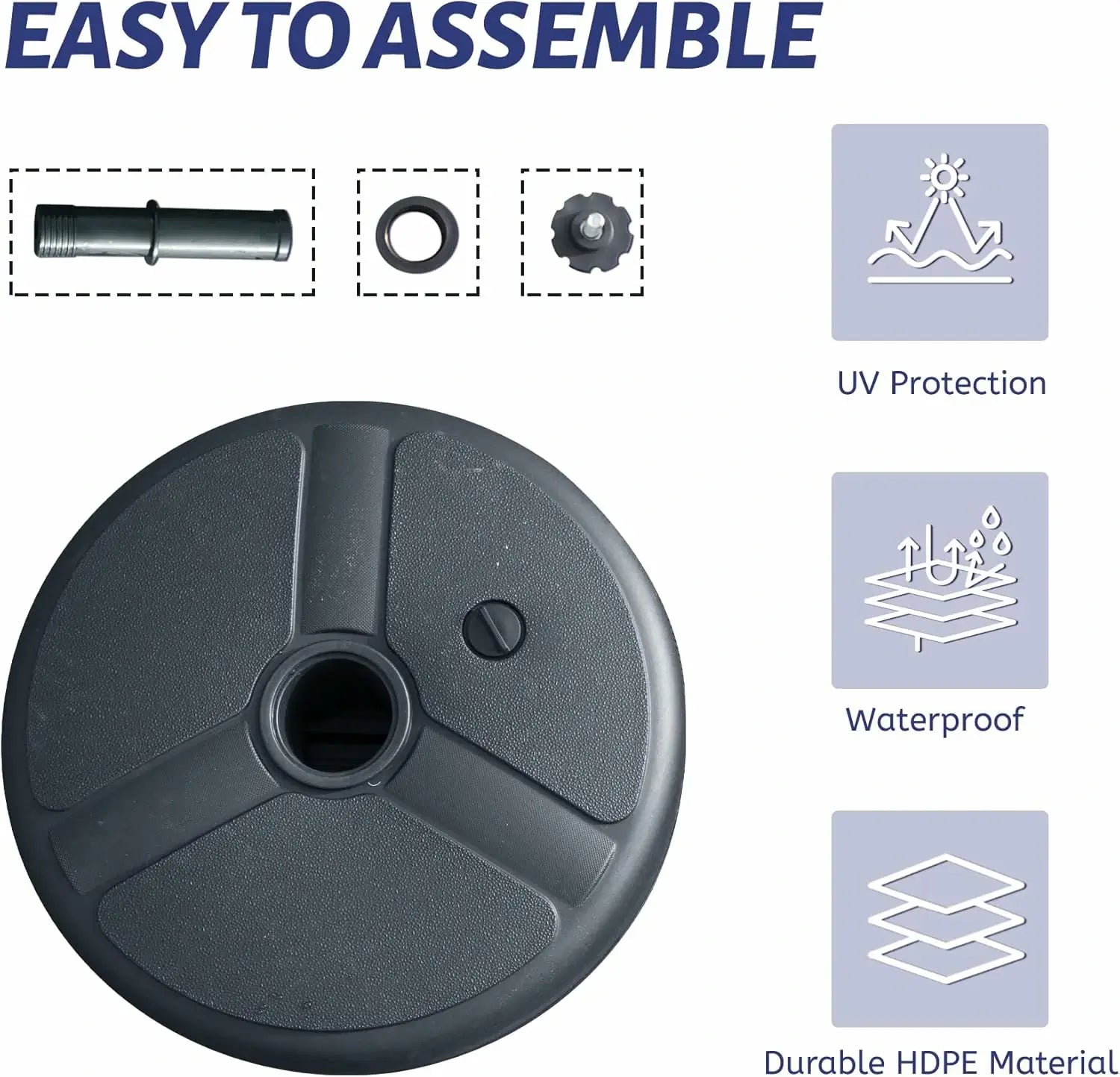 Market Umbrella Base-Round-50 LBS