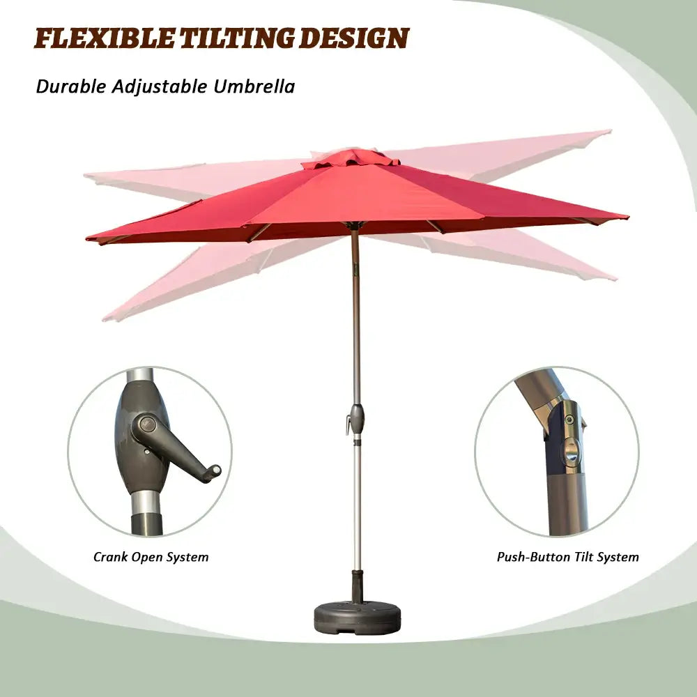 domi market umbrella #color_brick red
