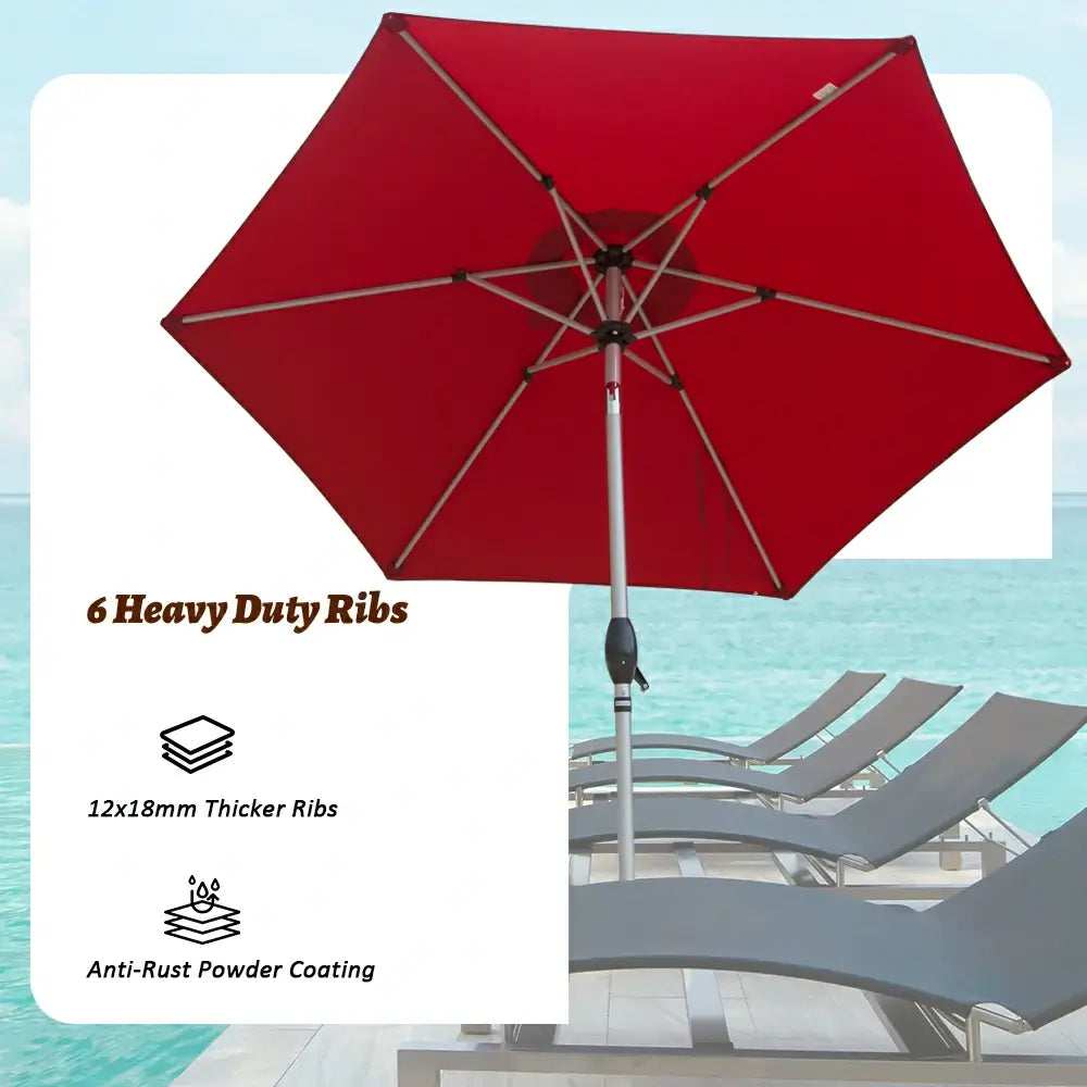 domi market umbrella #color_brick red