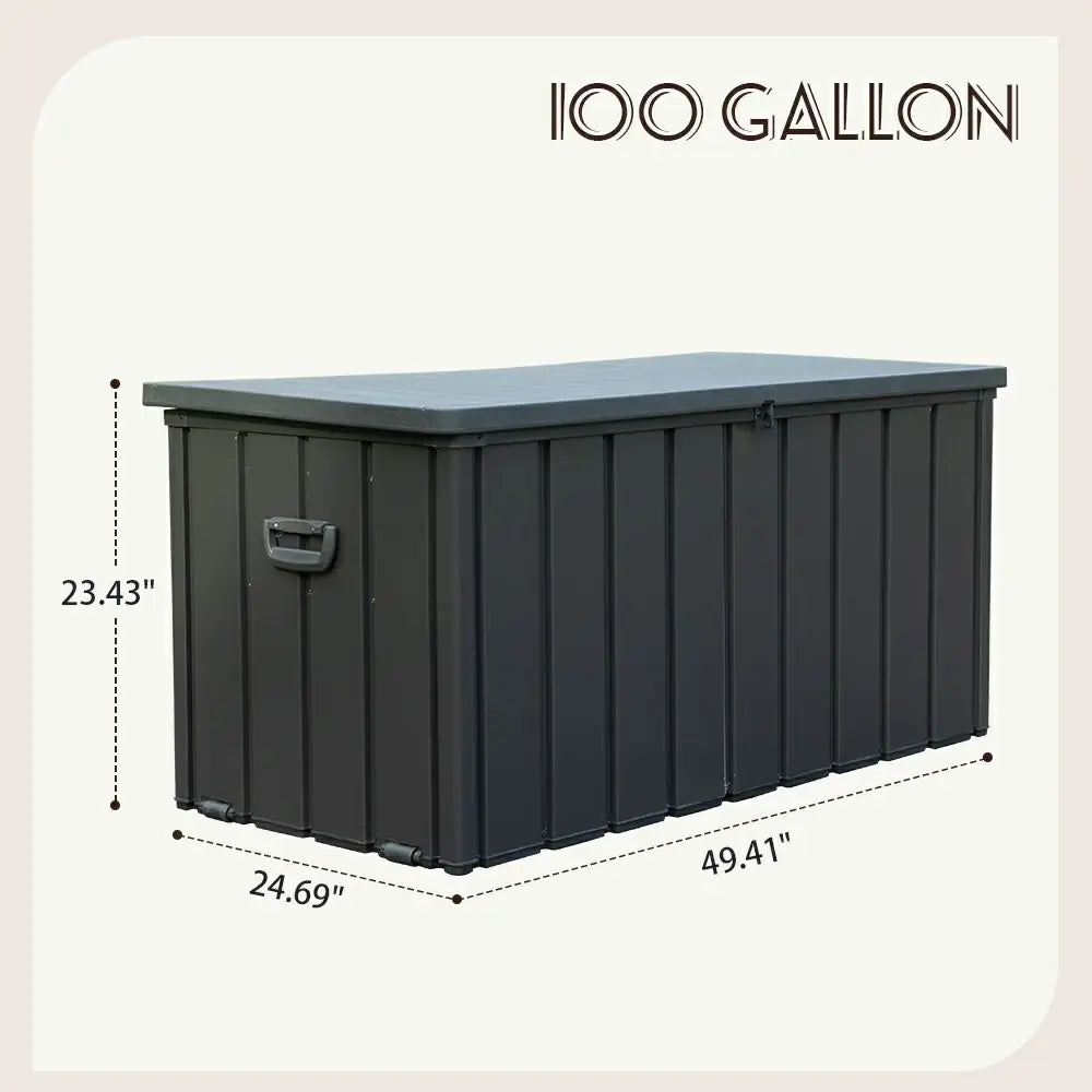 domi metal deck box with resin lid#capacity_100 gallons