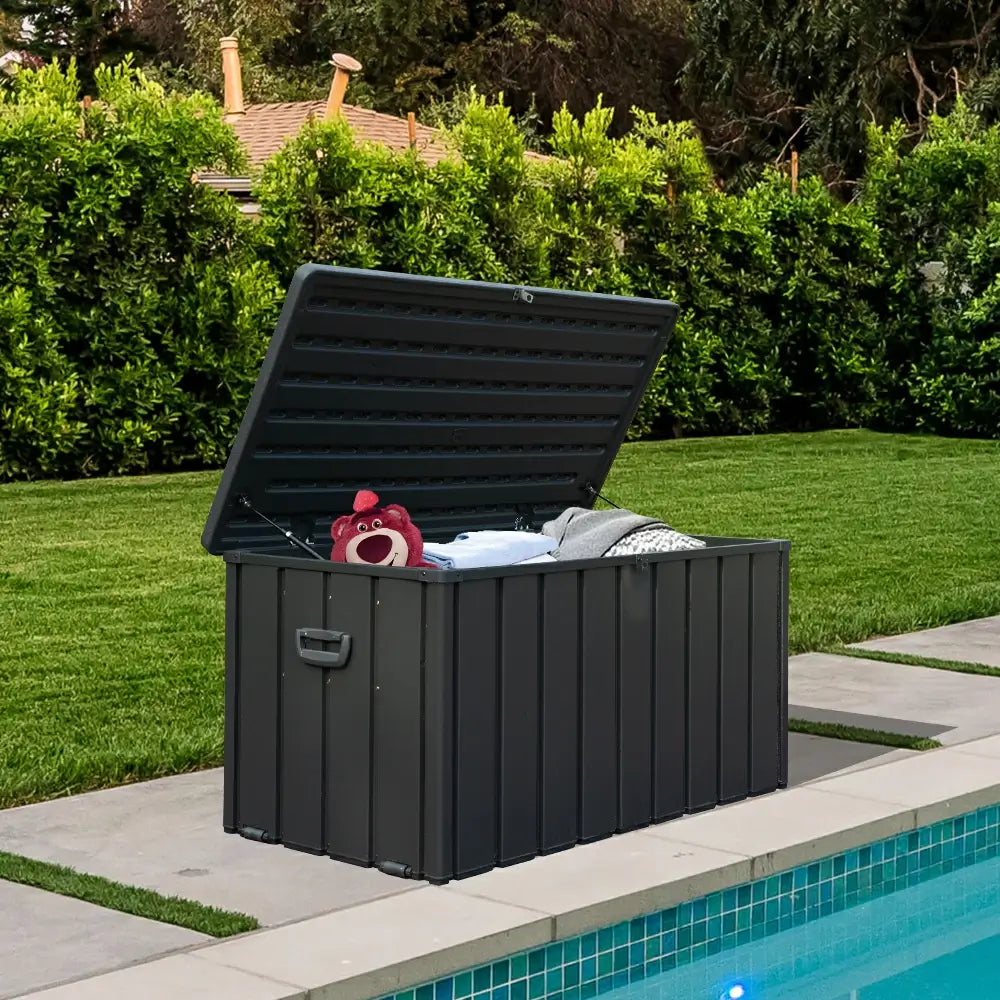 domi metal deck box with resin lid#capacity_120 gallons