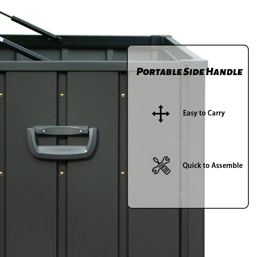 domi metal deck box with resin lid#capacity_120 gallons