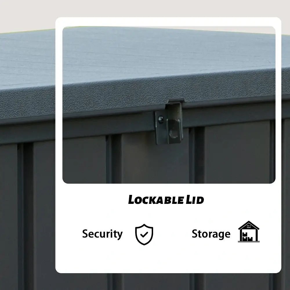 domi metal deck box with resin lid#capacity_120 gallons