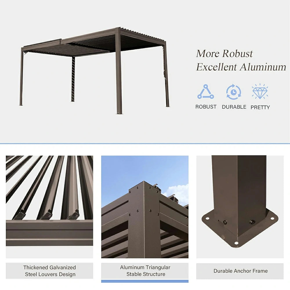 domi louvered pergola#size_10'x16'