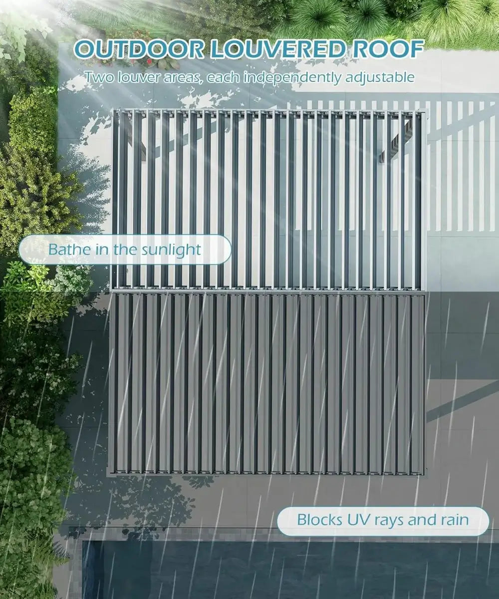 domi louvered pergola#size_10'x12'