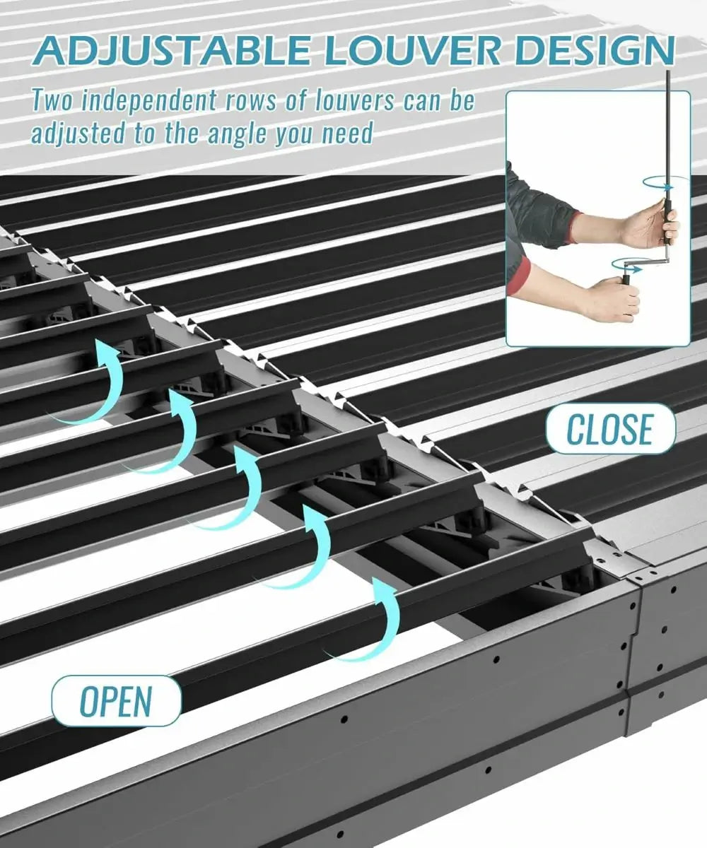 domi louvered pergola#size_10'x12'