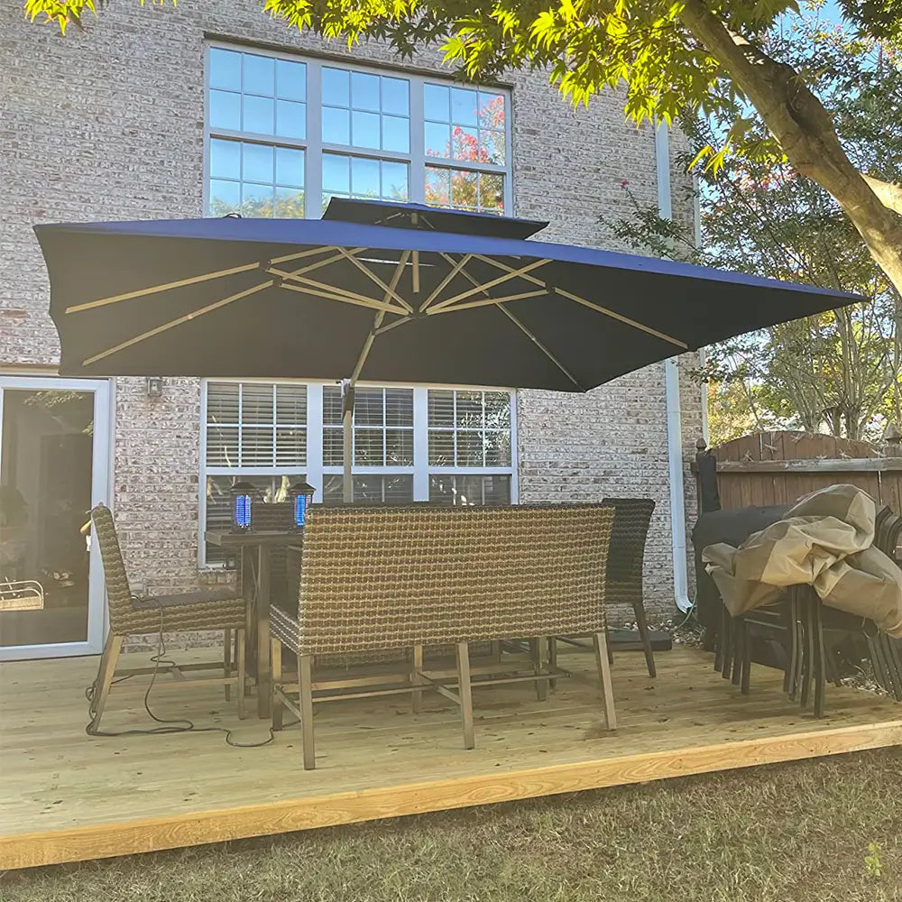 domi patio umbrella square#color_Navy Blue