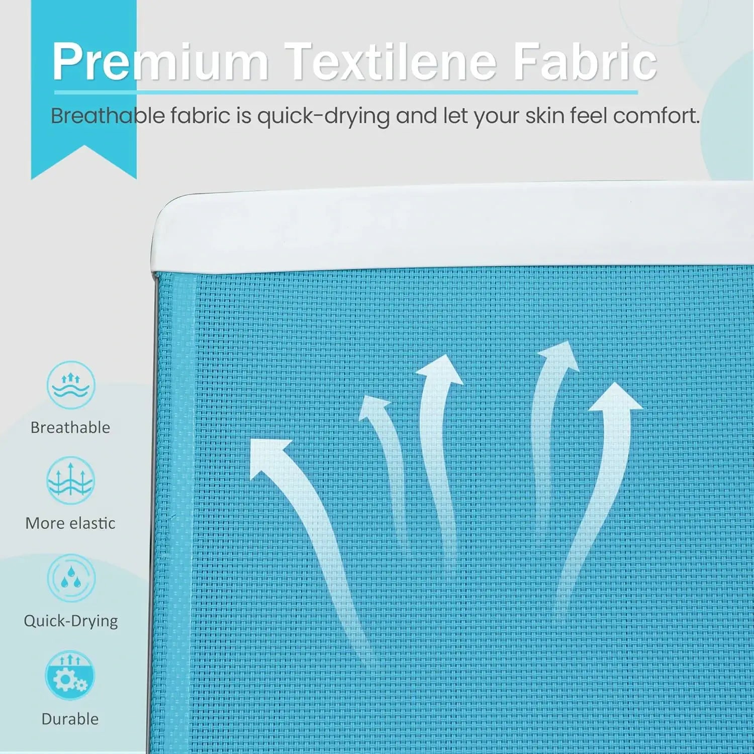 Domi Patio Chaise Lounge 3 Pcs#color_turquoise blue