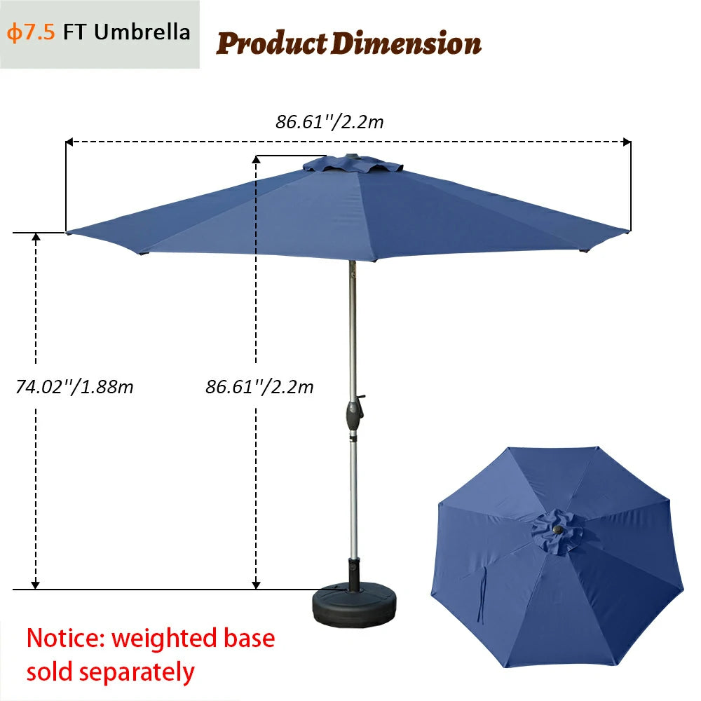 domi market umbrella #color_navy blue