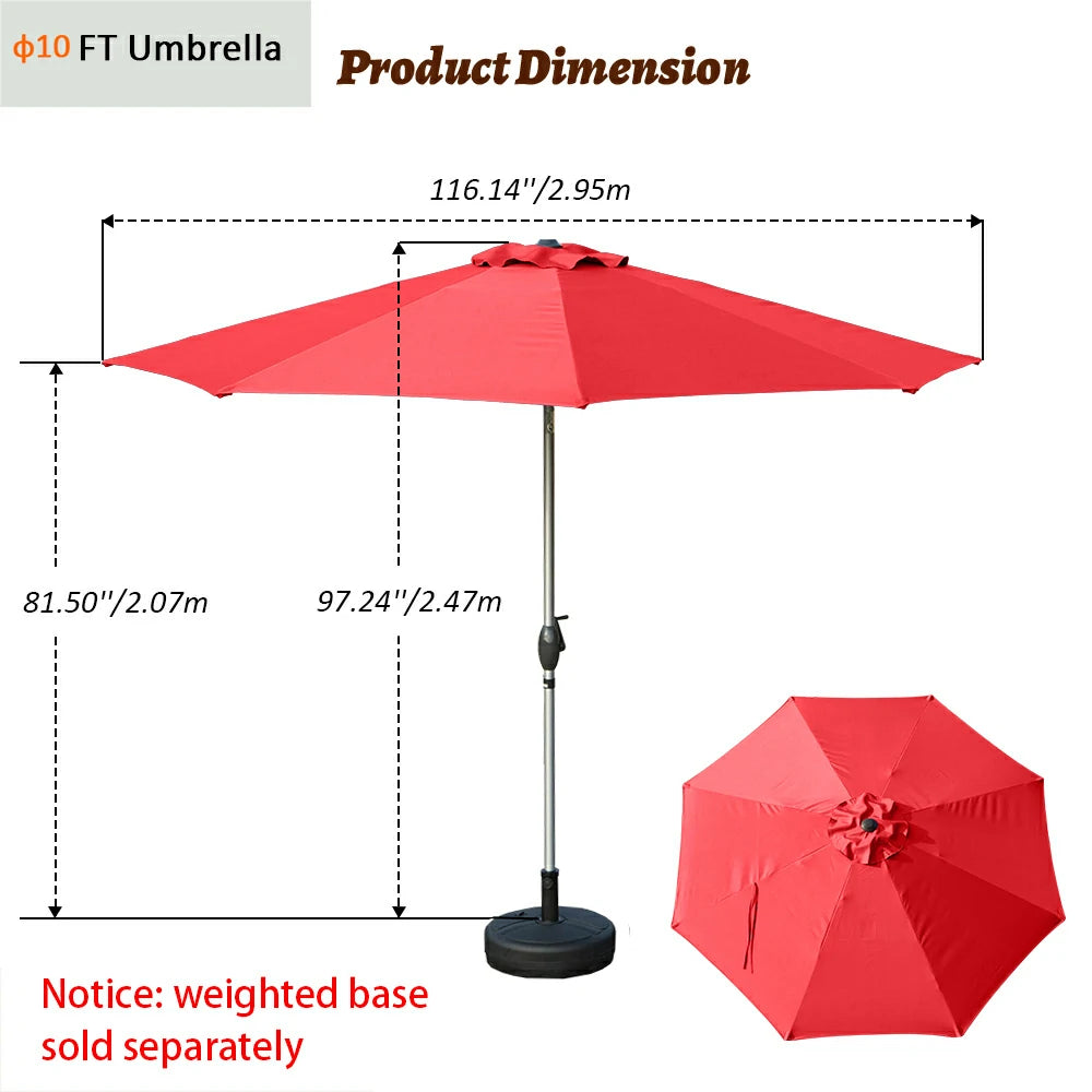 domi market umbrella #color_brick red