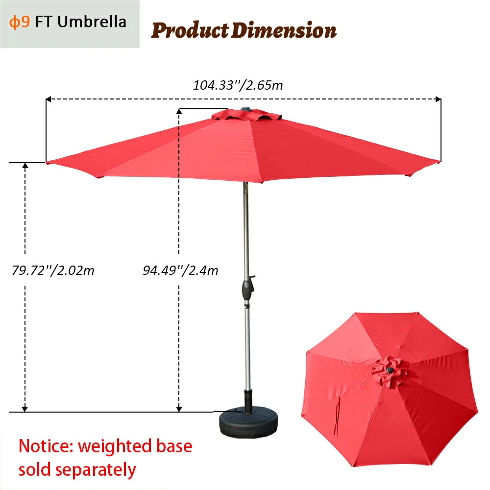 domi market umbrella #color_brick red