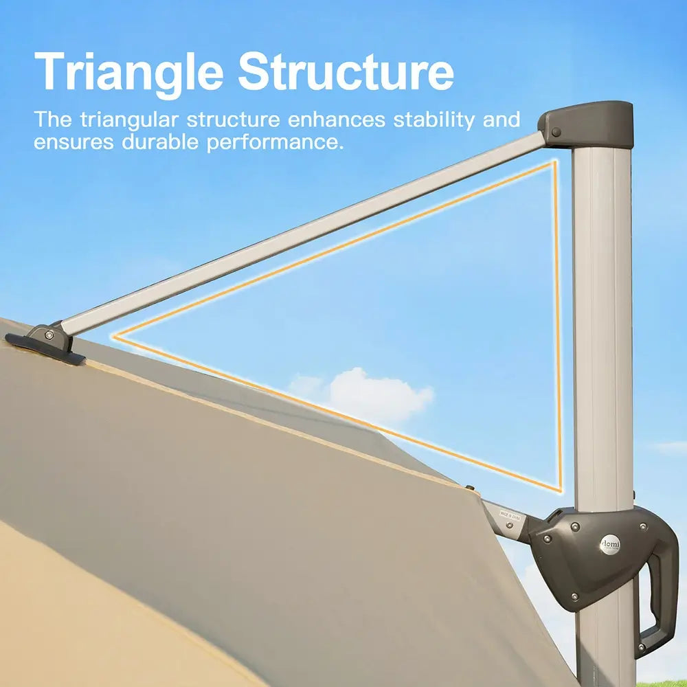 domi patio umbrella square 10x10#color_Beige