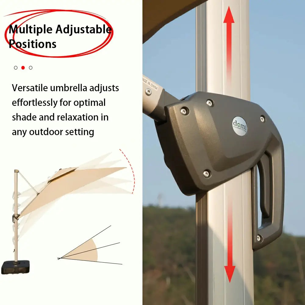 domi patio umbrella square 10x10#color_Beige