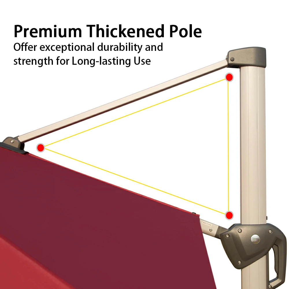 domi patio umbrella square 10x10#color_Brick Red