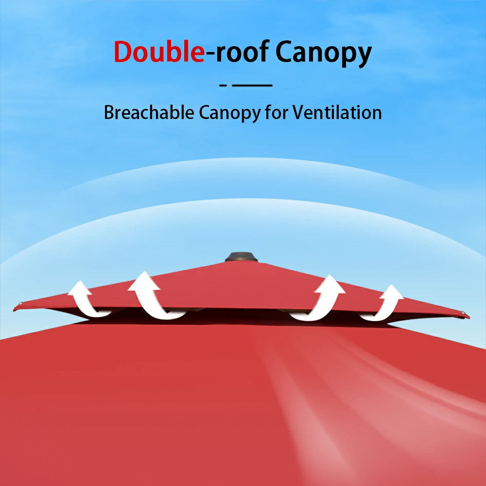 domi patio umbrella square 10x10#color_Brick Red