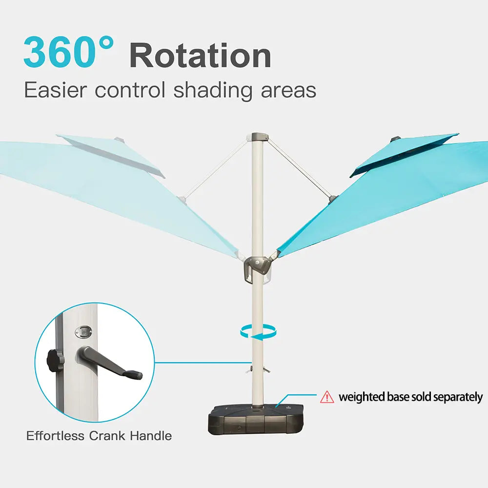 domi patio umbrella square#color_Turquoise Blue