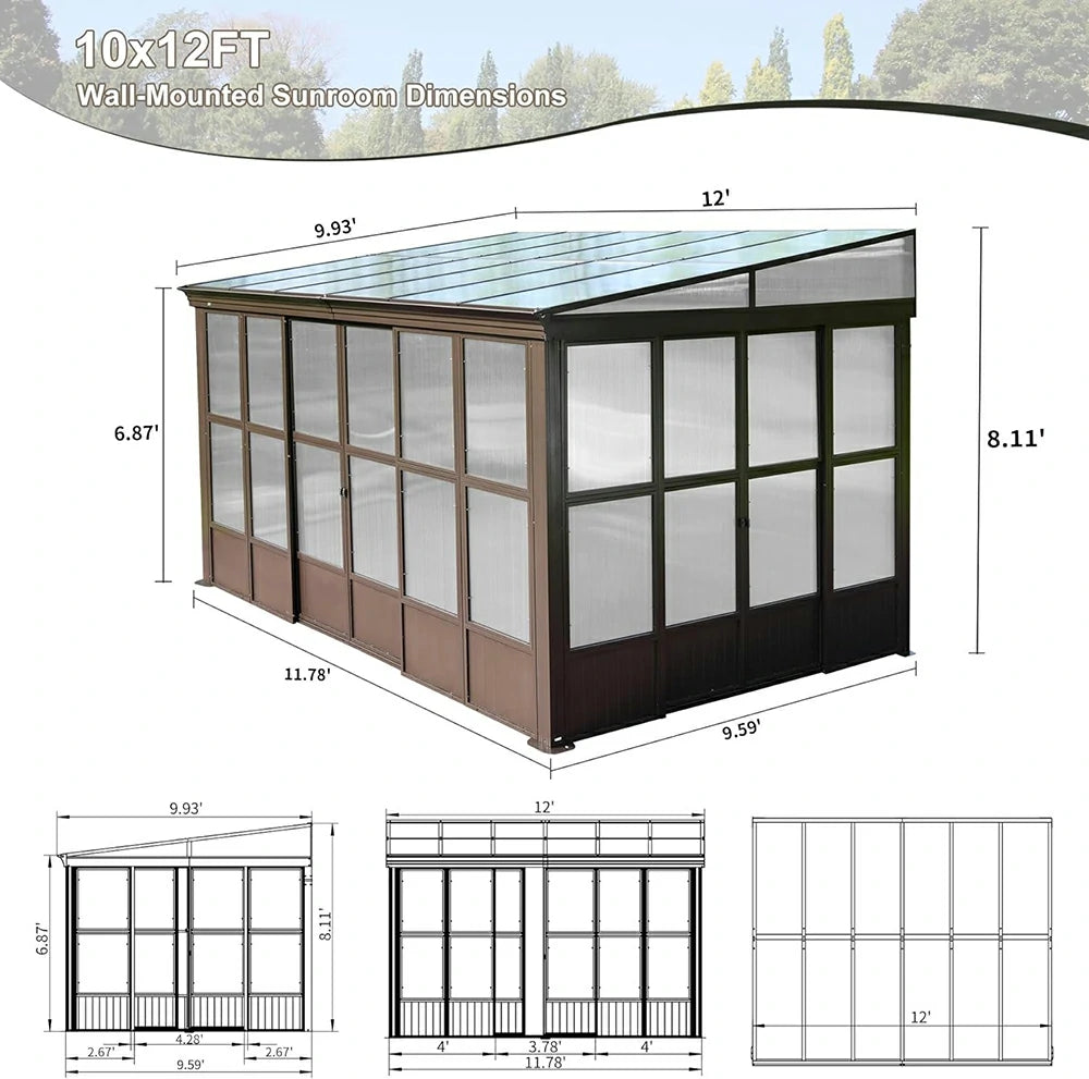 domi wall mounted sunroom#size_10'x12'